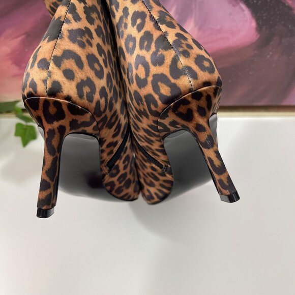 Steve Madden Leena Leopard Print Pointed Toe Stiletto Ankle Boots Size 6.5‎ - Picture 9 of 10